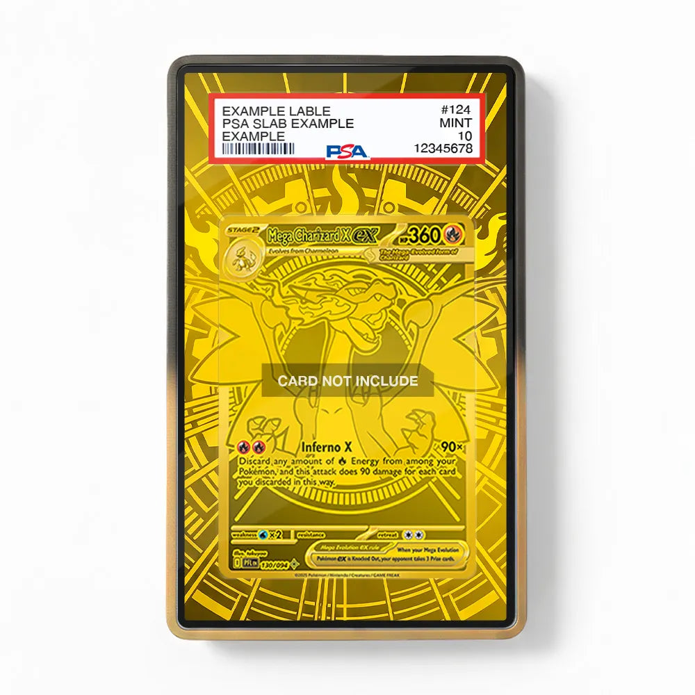 Mega Charizard X ex 130-094 Hyper Rare Phantasma Flames Extended Art Display Cases - PSA Graded Guard Case - Front View
