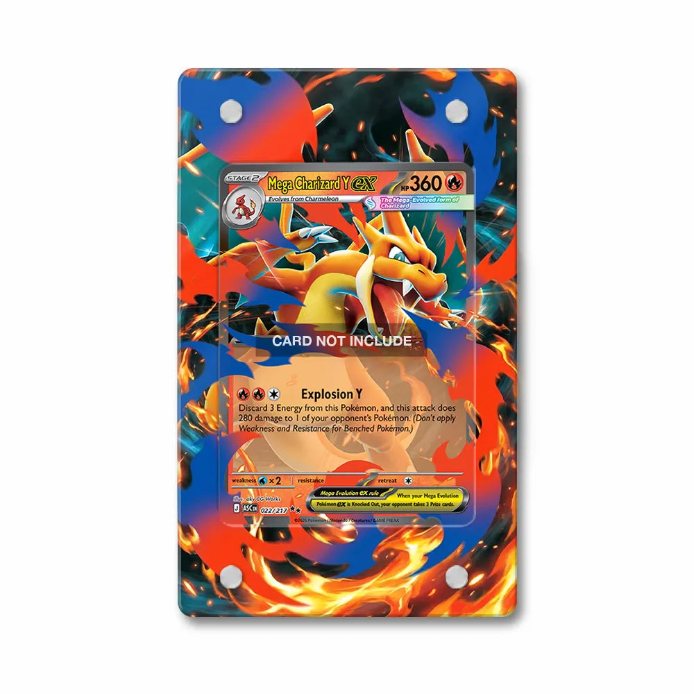 Mega Charizard Y ex 022-217 Generations Extended Art Display Cases - PSA Slab Case - Front View