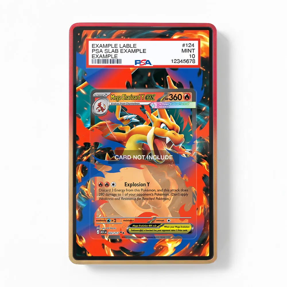 Mega Charizard Y ex 022-217 Generations Extended Art Display Cases - PSA Slab Case - Front View