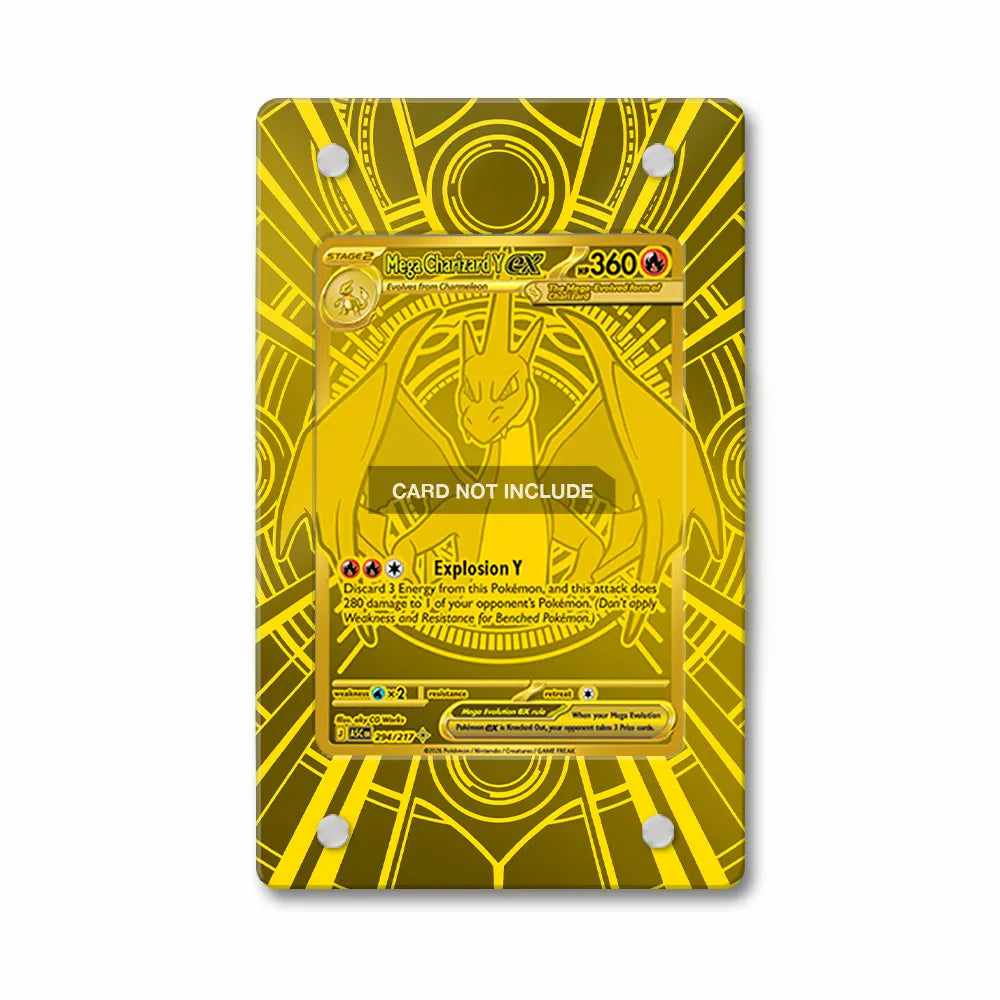 Mega Charizard Y ex 294-217 Hyper Rare MUR Ascended Heroes Extended Art Display Cases - PSA Graded Guard Case - Front View
