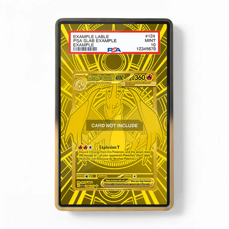 Mega Charizard Y EX 294-217 Hyper Rare Gold Ascended Heroes Extended Art Display Case - PSA Slab Acrylic Frame by AnimeHolder