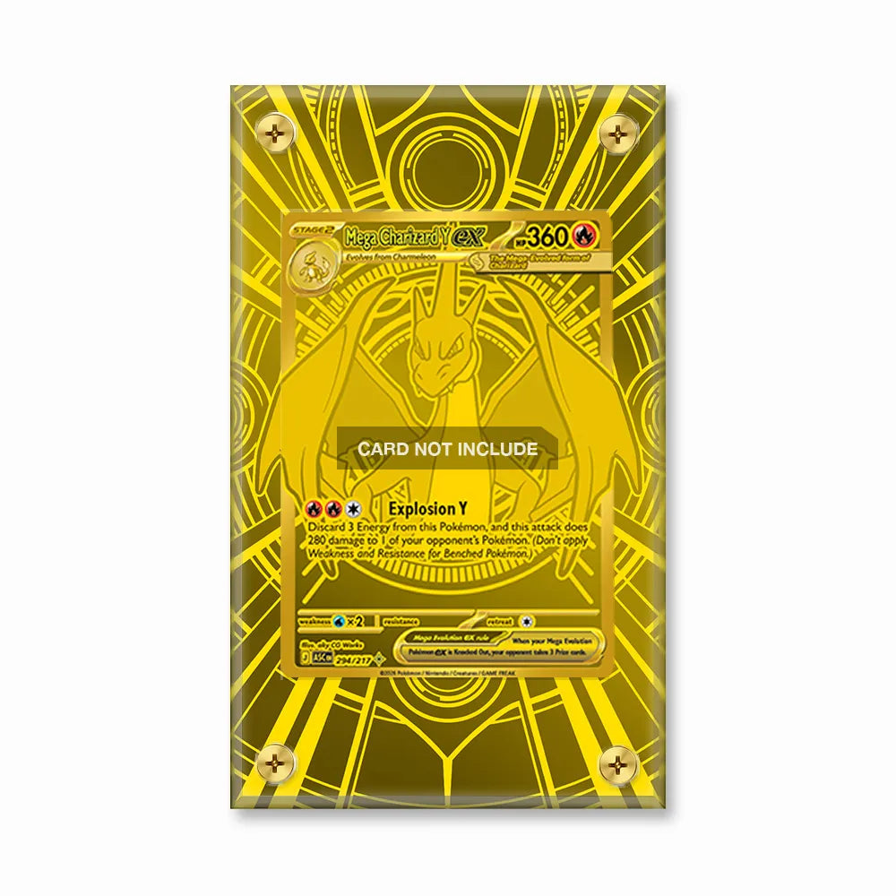 Mega Charizard Y ex 294-217 Hyper Rare MUR Ascended Heroes Extended Art Display Cases - Screws Case - Front View