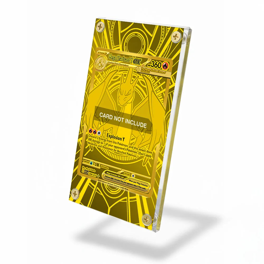 Mega Charizard Y ex 294-217 Hyper Rare MUR Ascended Heroes Extended Art Display Cases - Screws Case - Side View
