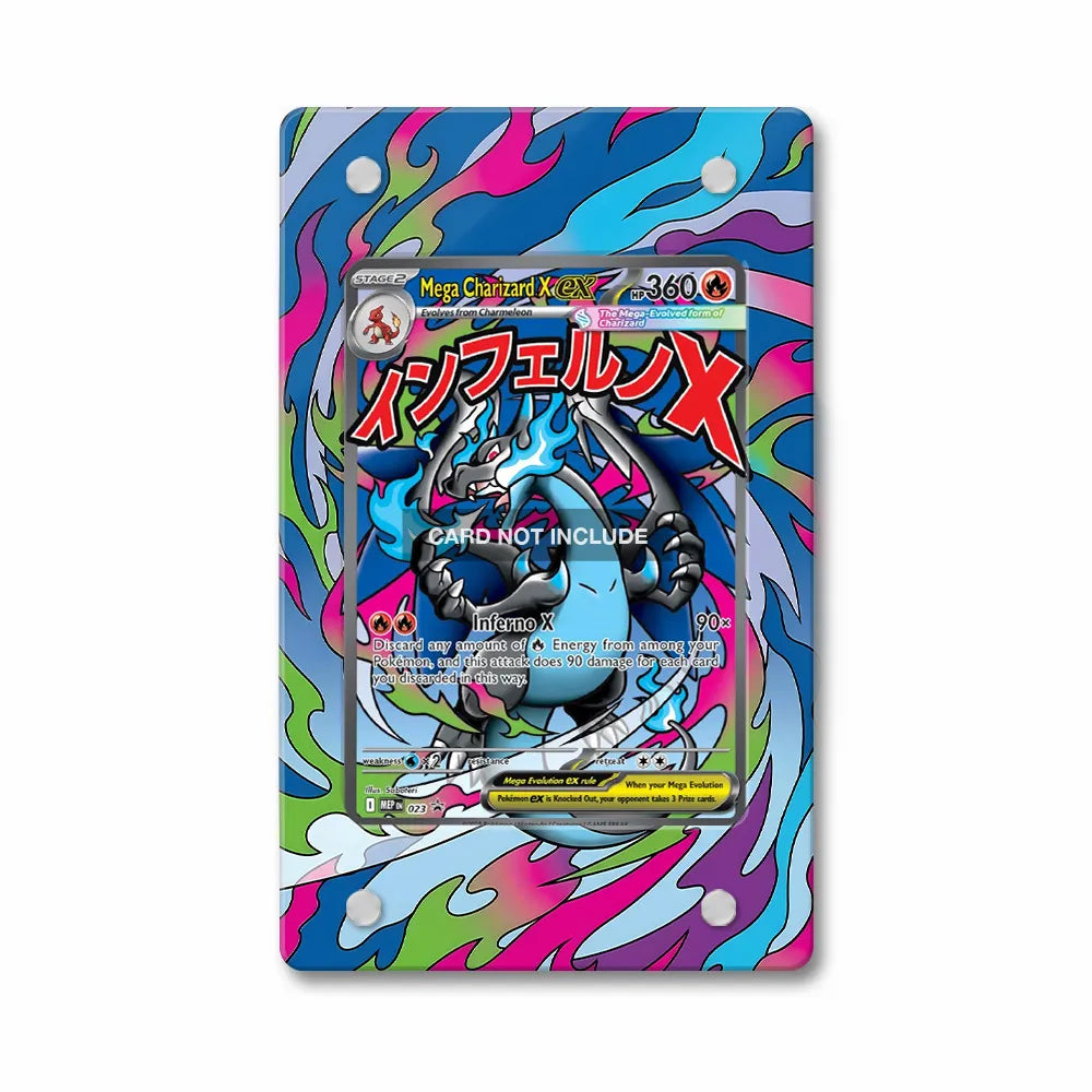 Mega Charizard ex MEP 023 Black Star Promo Extended Art Display Cases - PSA Graded Guard Case - Front View