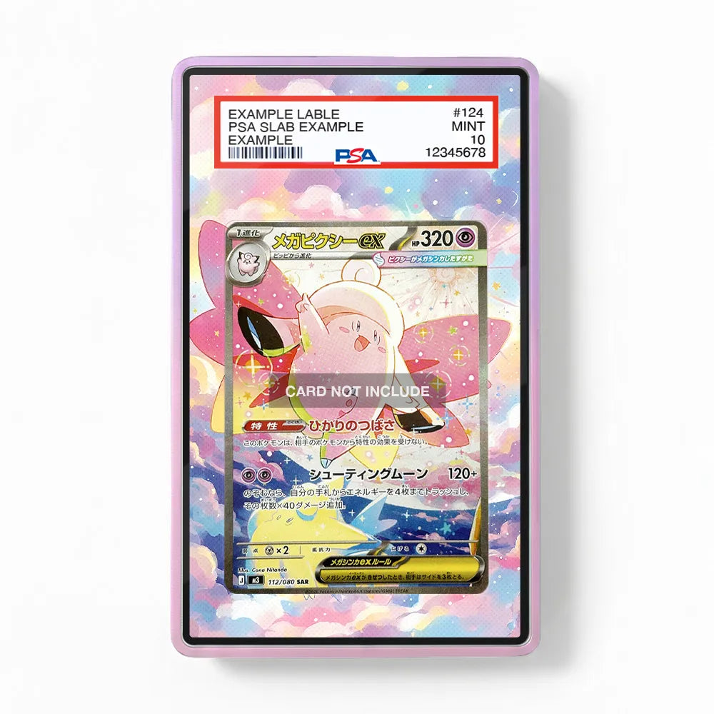 Mega Clefable ex SIR SAR Nihil Zero Perfect Order Extended Art Display Cases - PSA Slab Case - Front View