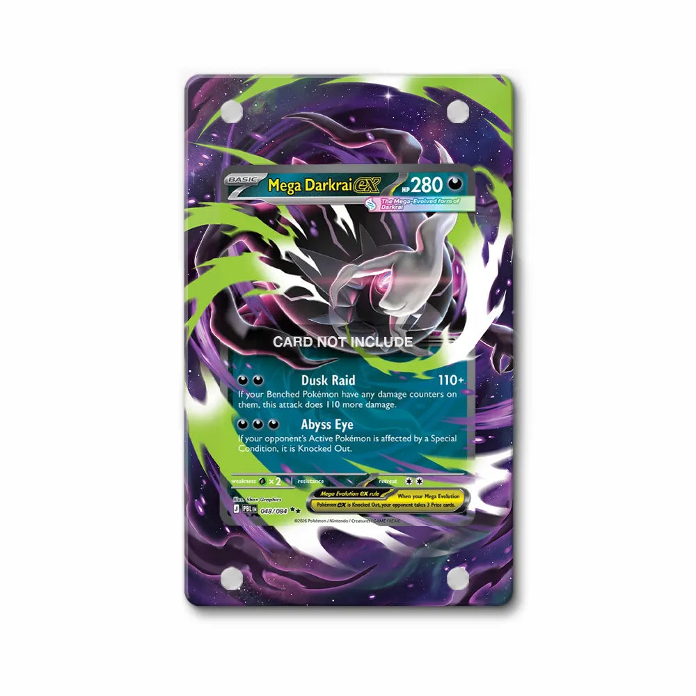 Mega Darkrai EX 048-084 Pokemon Cards Extended Art Display Cases - Magnetic Case - Front View