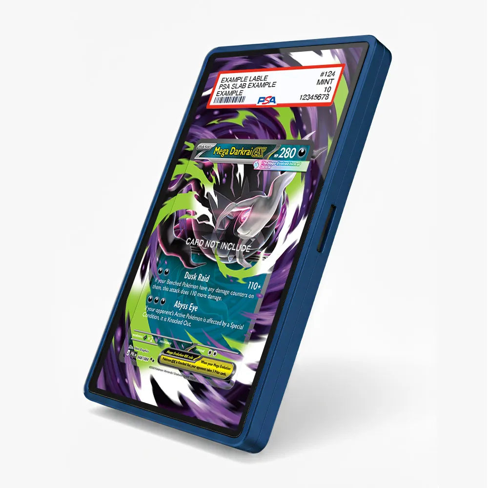 Mega Darkrai ex 048-084 Ultra Rare PBL Custom Card Extended Art Display Cases - PSA Slab Case - Side View