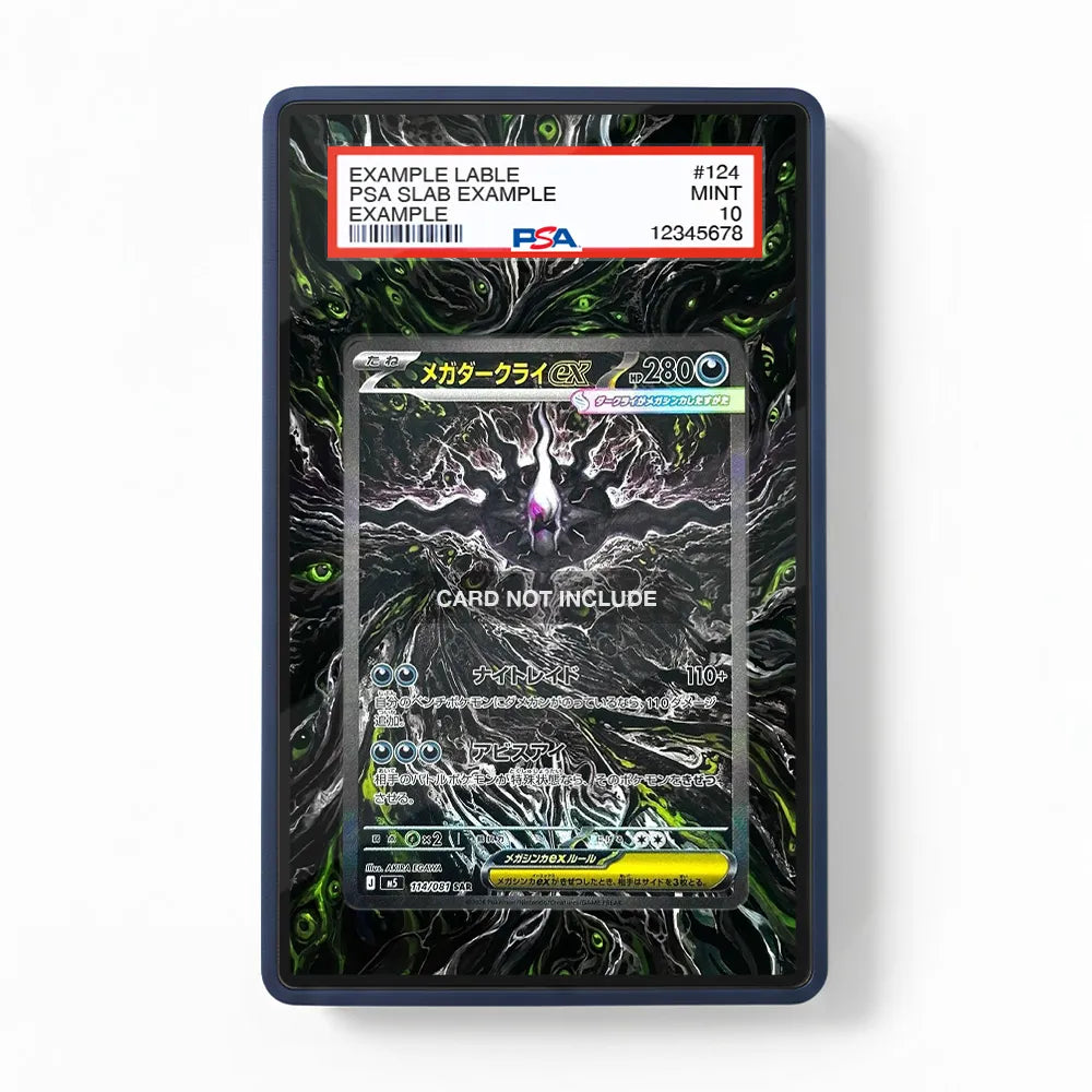 Mega Darkrai ex 114-081 SAR M5 Extended Art Display Cases - PSA Slab Case - Front View