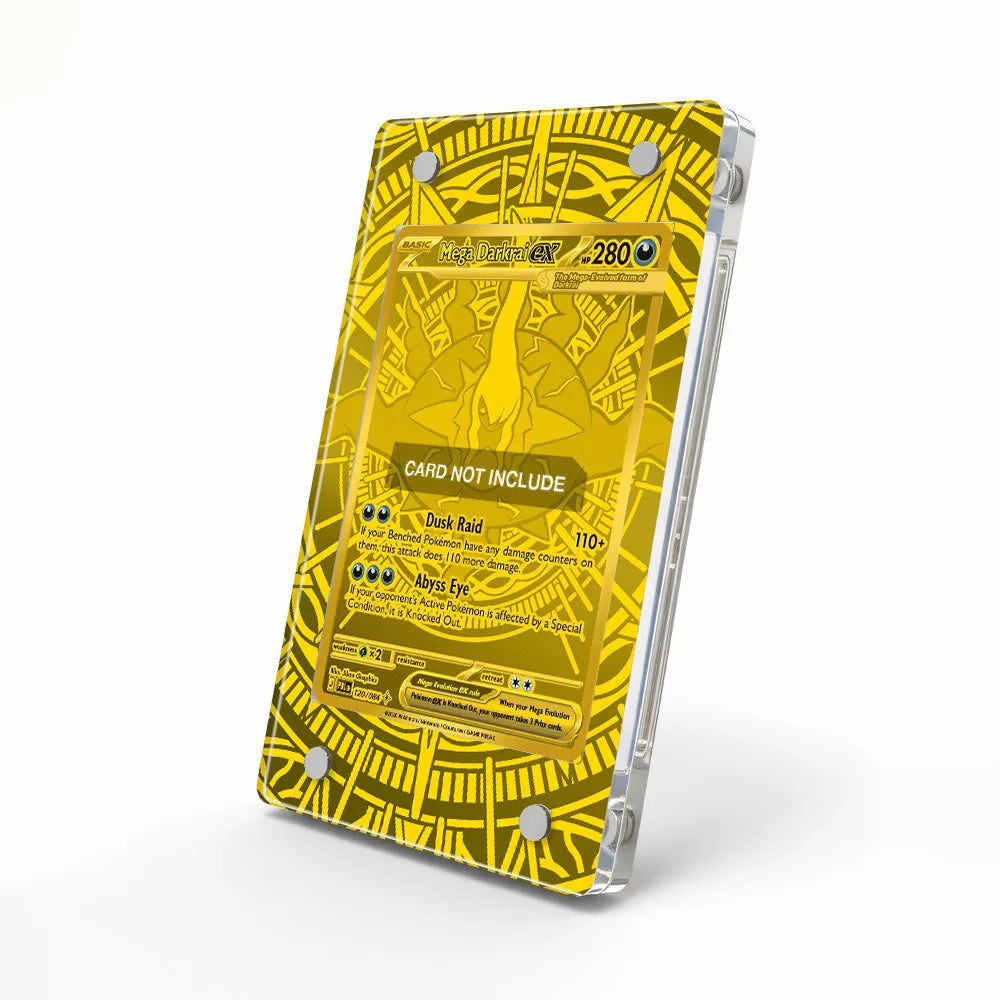 Mega Darkrai ex 118-081 MUR M5 Pitch Black Extended Art Display Cases - Magnetic Case - Side View