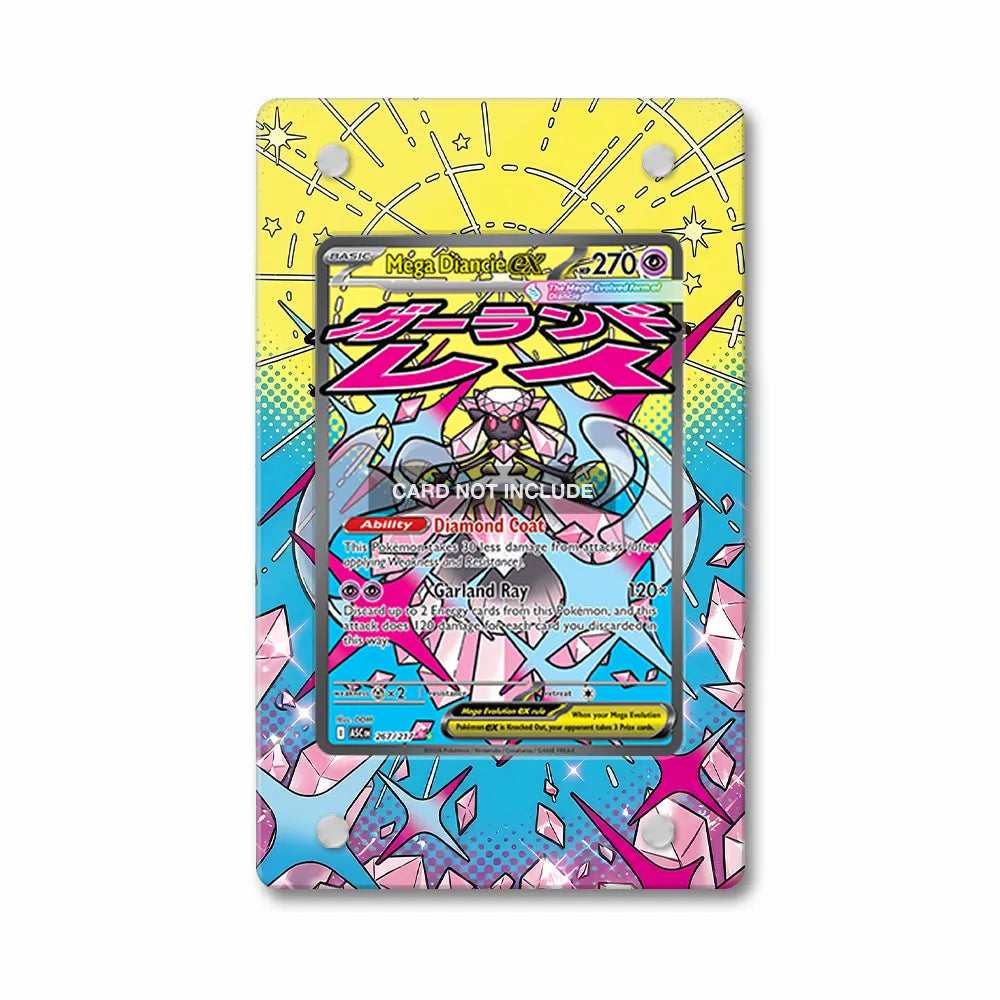 Mega Diancie ex 267-217 Attack Rare Ascended Heroes Extended Art Display Cases - PSA Graded Guard Case - Front View