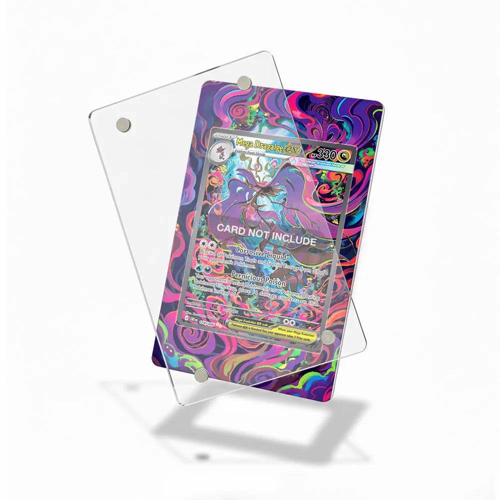 Mega Dragalge ex SIR SAR Ninja Spinner Chaos Rising Extended Art Display Cases - Magnetic Case - Detail View
