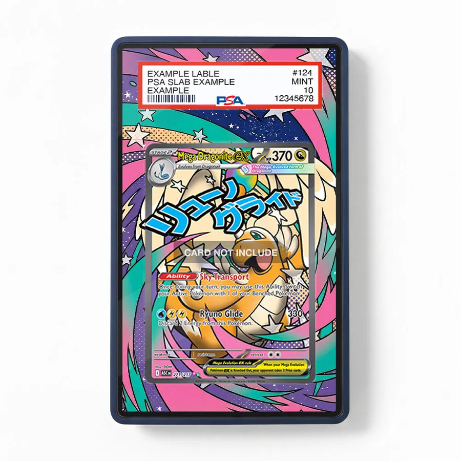 Mega Dragonite ex 271-217 Attack Rare Ascended Heroes Extended Art Display Cases - PSA Slab Case - Front View