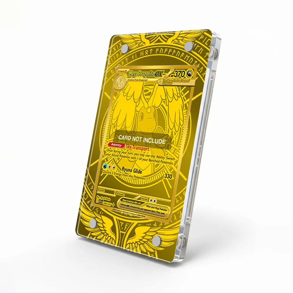 Mega Dragonite ex 295-217 Hyper Rare MUR Ascended Heroes Extended Art Display Cases - Magnetic Case - Side View