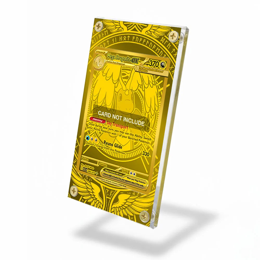 Mega Dragonite ex 295-217 Hyper Rare MUR Ascended Heroes Extended Art Display Cases - Screws Case - Side View