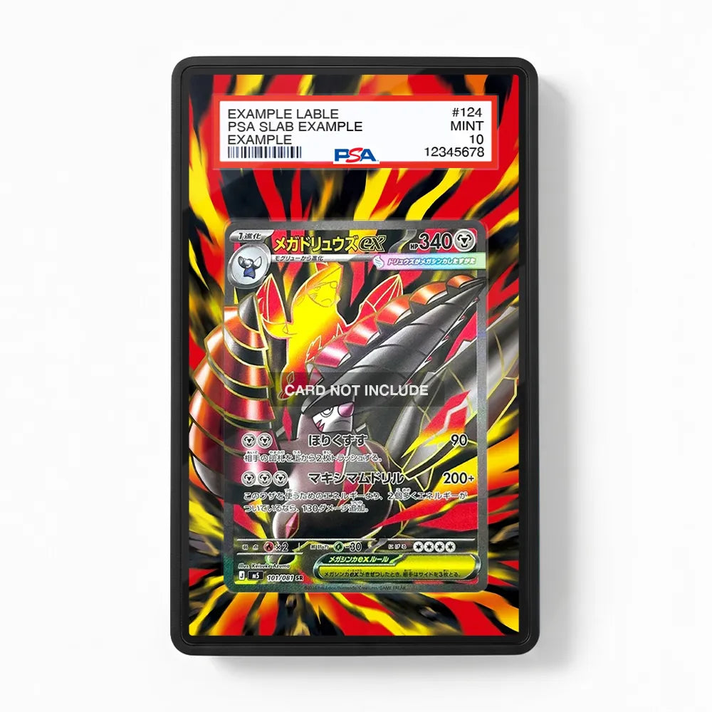 Mega Excadrill ex 101-081 SR M5 Extended Art Display Cases - PSA Slab Case - Front View