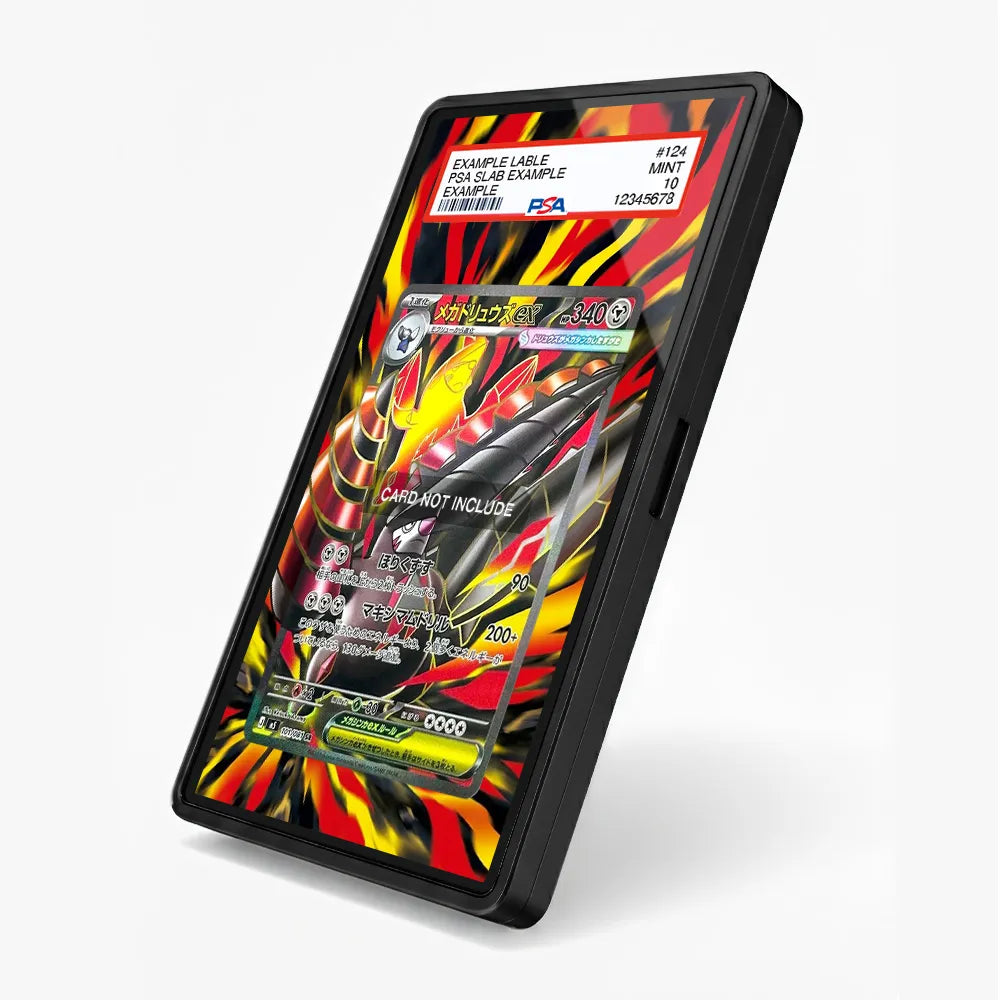 Mega Excadrill ex 101-081 SR M5 Extended Art Display Cases - PSA Slab Case - Side View