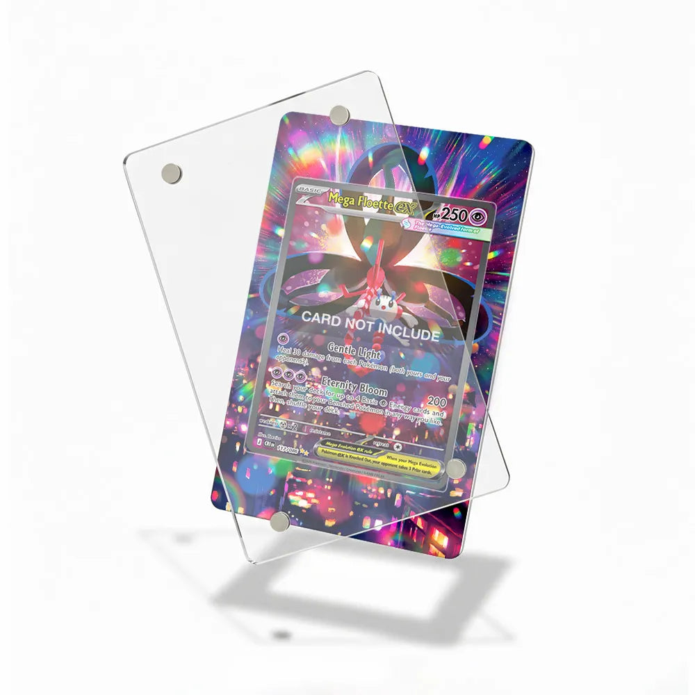 Mega Floette ex SIR SAR Ninja Spinner Chaos Rising Extended Art Display Cases - Magnetic Case - Detail View