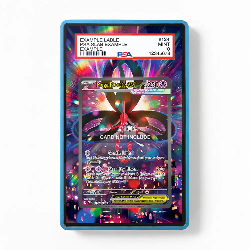 Mega Floette ex SIR SAR Ninja Spinner Chaos Rising Extended Art Display Cases - PSA Slab Case - Front View