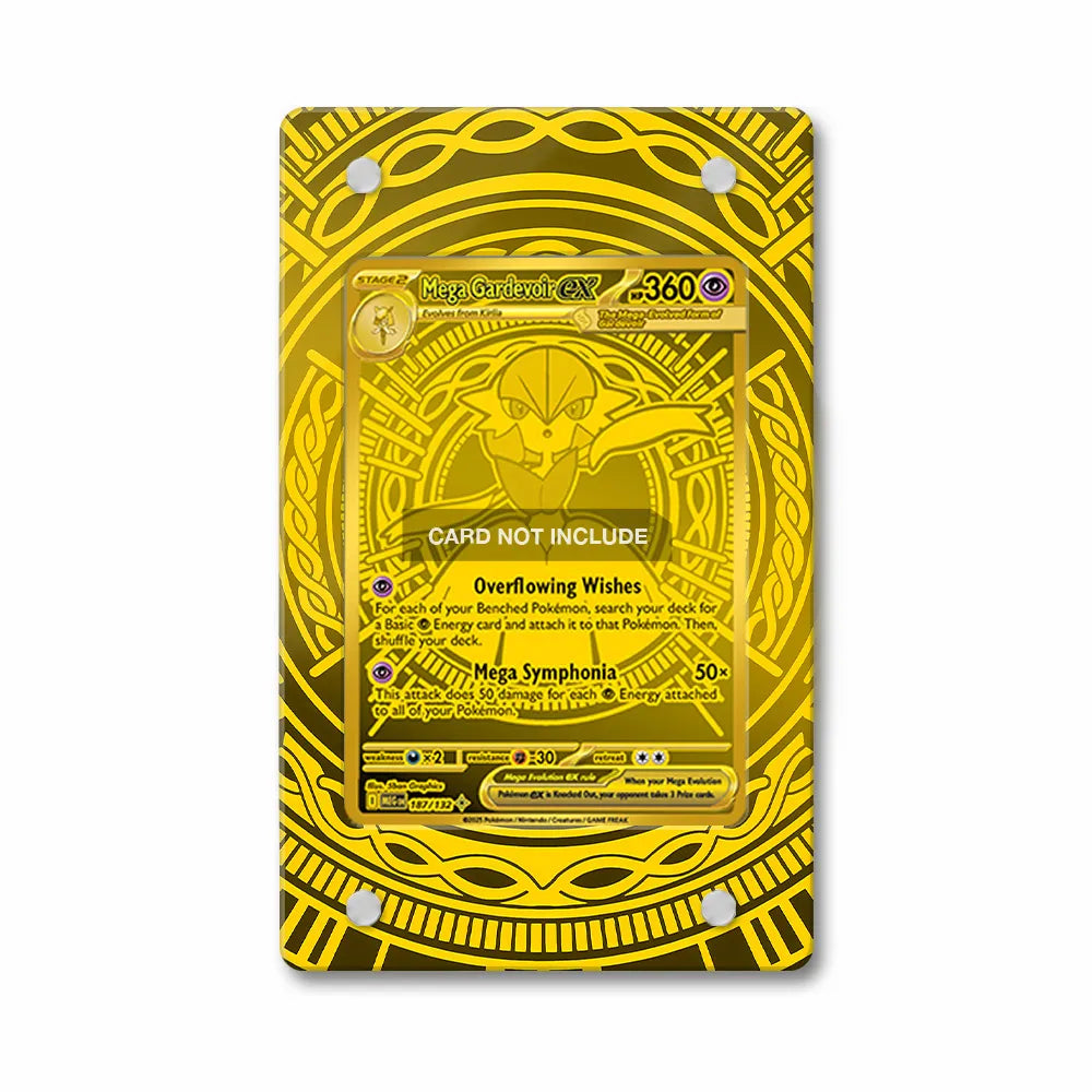 Mega Gardevoir ex 187-132 Hyper Rare Pokemon Base Set Extended Art Display Cases - PSA Graded Guard Case - Front View