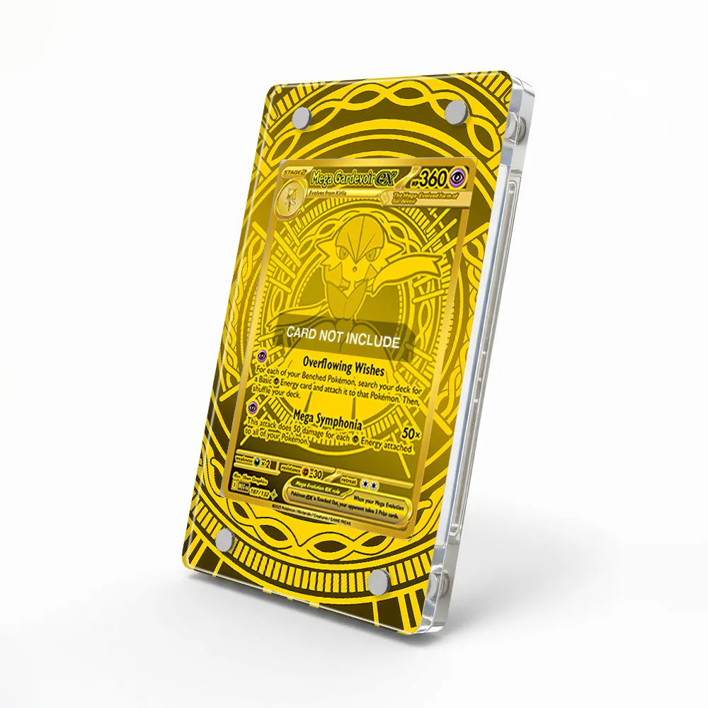 Mega Gardevoir ex 187-132 Hyper Rare Pokemon Base Set Extended Art Display Cases - Magnetic Case - Side View