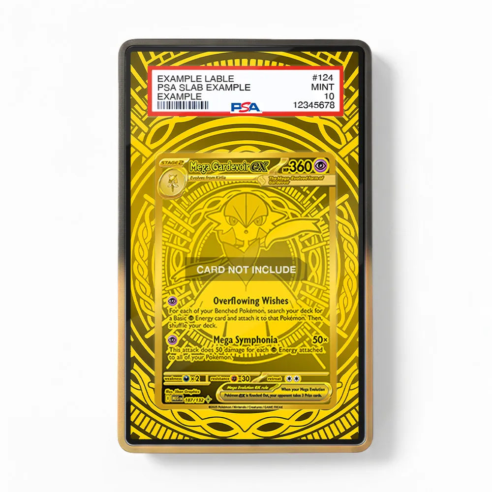Mega Gardevoir ex 187-132 Hyper Rare Pokemon Base Set Extended Art Display Cases - PSA Slab Case - Front View