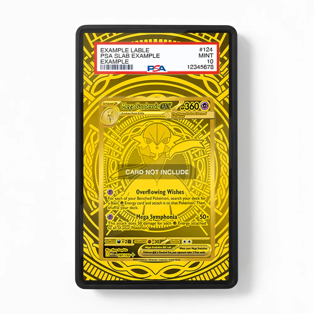 Mega Gardevoir ex 187-132 Hyper Rare Pokemon Base Set Extended Art Display Cases - PSA Slab Case - Front View