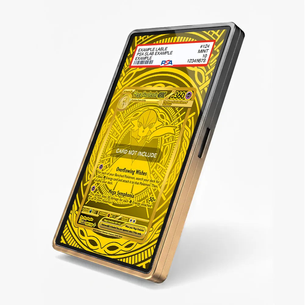 Mega Gardevoir ex 187-132 Hyper Rare Pokemon Base Set Extended Art Display Cases - PSA Slab Case - Side View