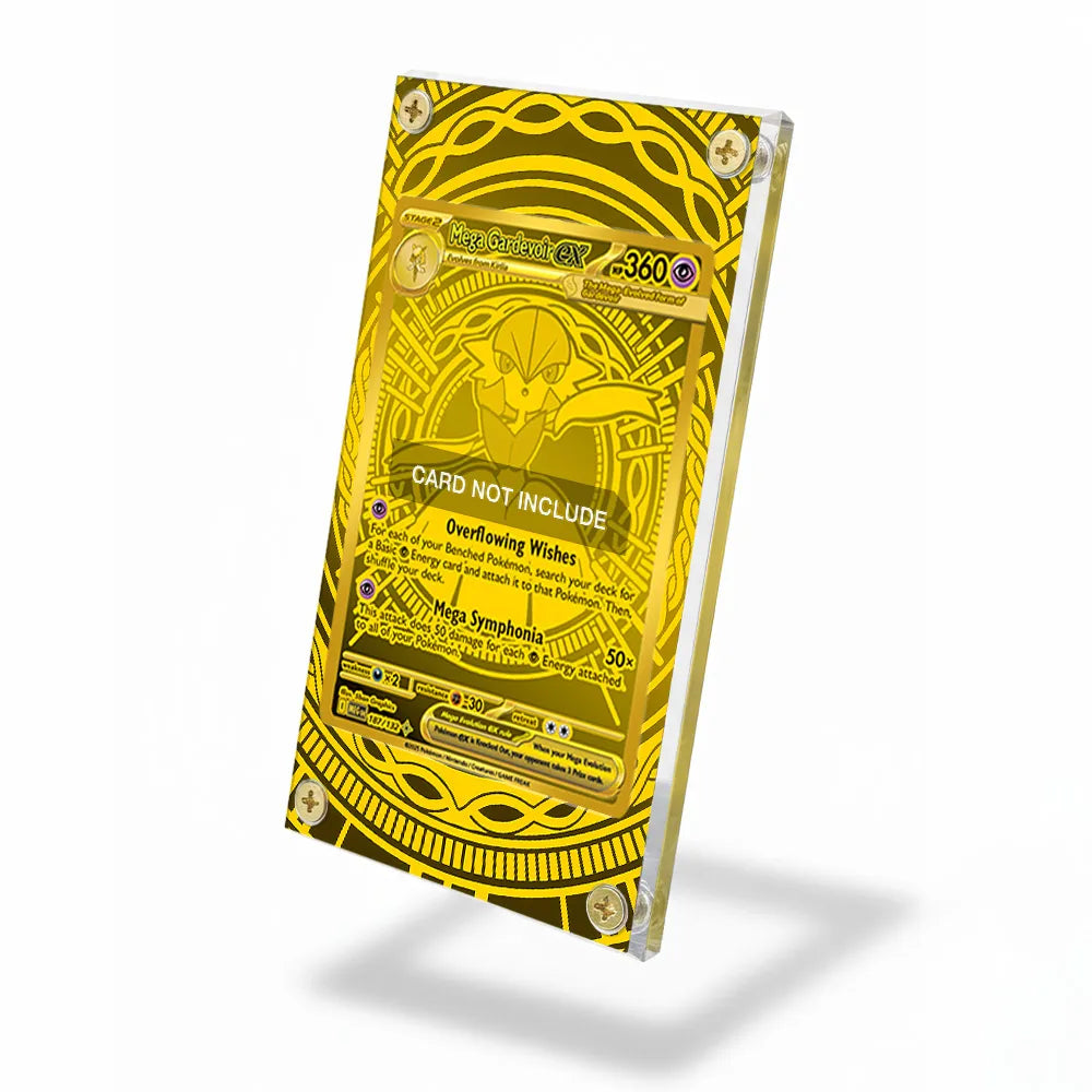 Mega Gardevoir ex 187-132 Hyper Rare Pokemon Base Set Extended Art Display Cases - Screws Case - Side View