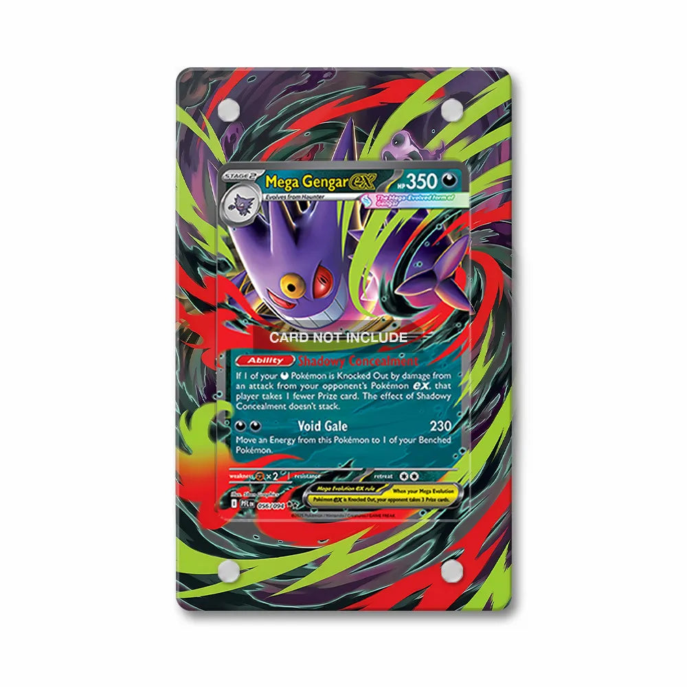 Mega Gengar ex 056-094 Double Rare Phantasma Flames Extended Art Display Cases - PSA Slab Case - Front View