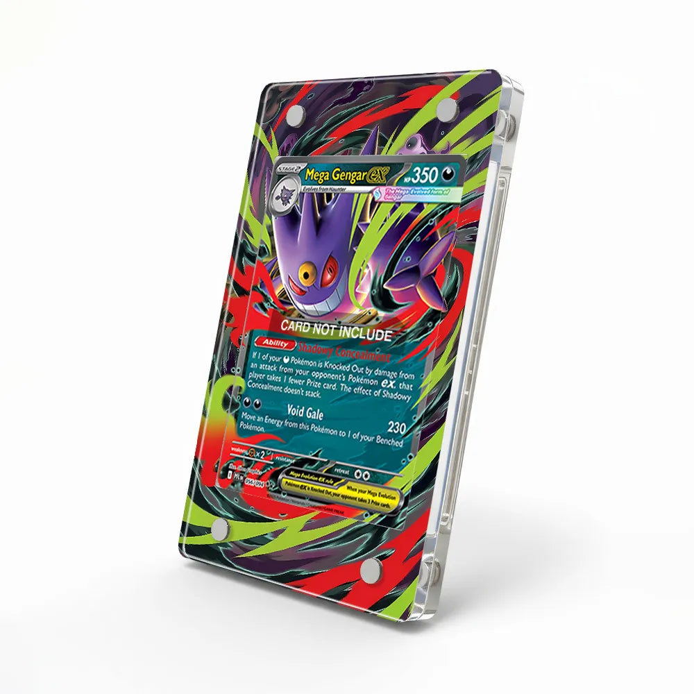 Mega Gengar ex 056-094 Double Rare Phantasma Flames Extended Art Display Cases - Magnetic Case - Side View