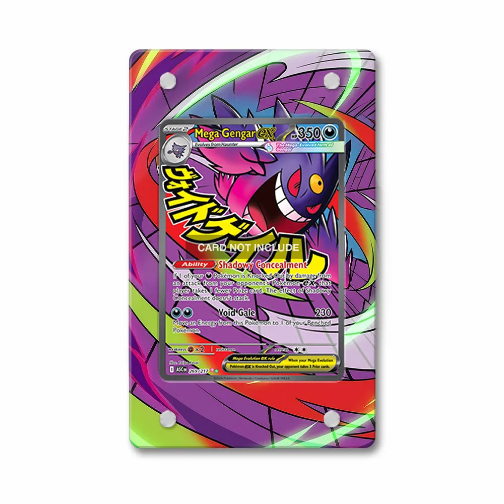 Mega Gengar ex 269-217 Attack Rare Ascended Heroes Extended Art Display Cases - Magnetic Case - Front View