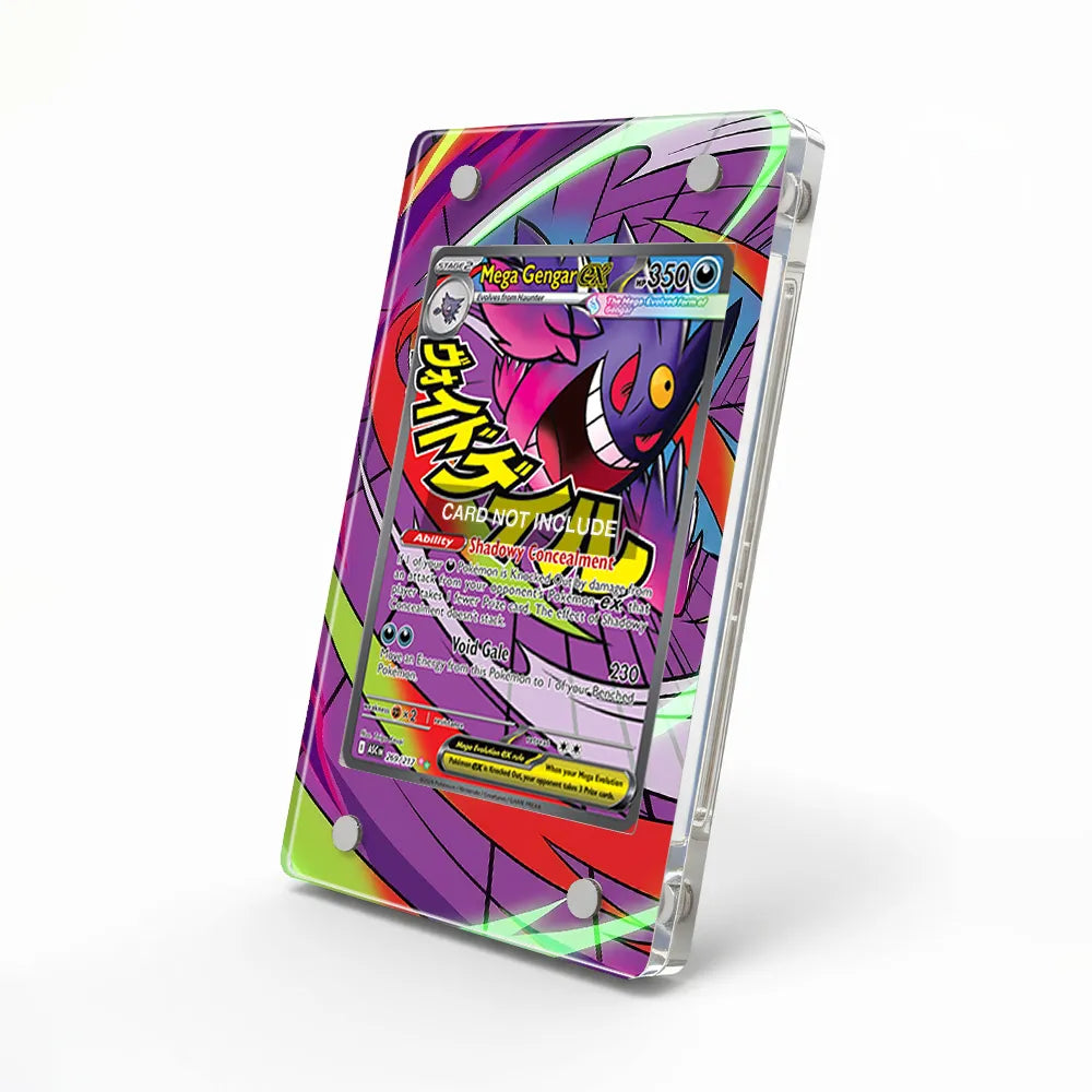 Mega Gengar ex 269-217 Attack Rare Ascended Heroes Extended Art Display Cases - Magnetic Case - Side View