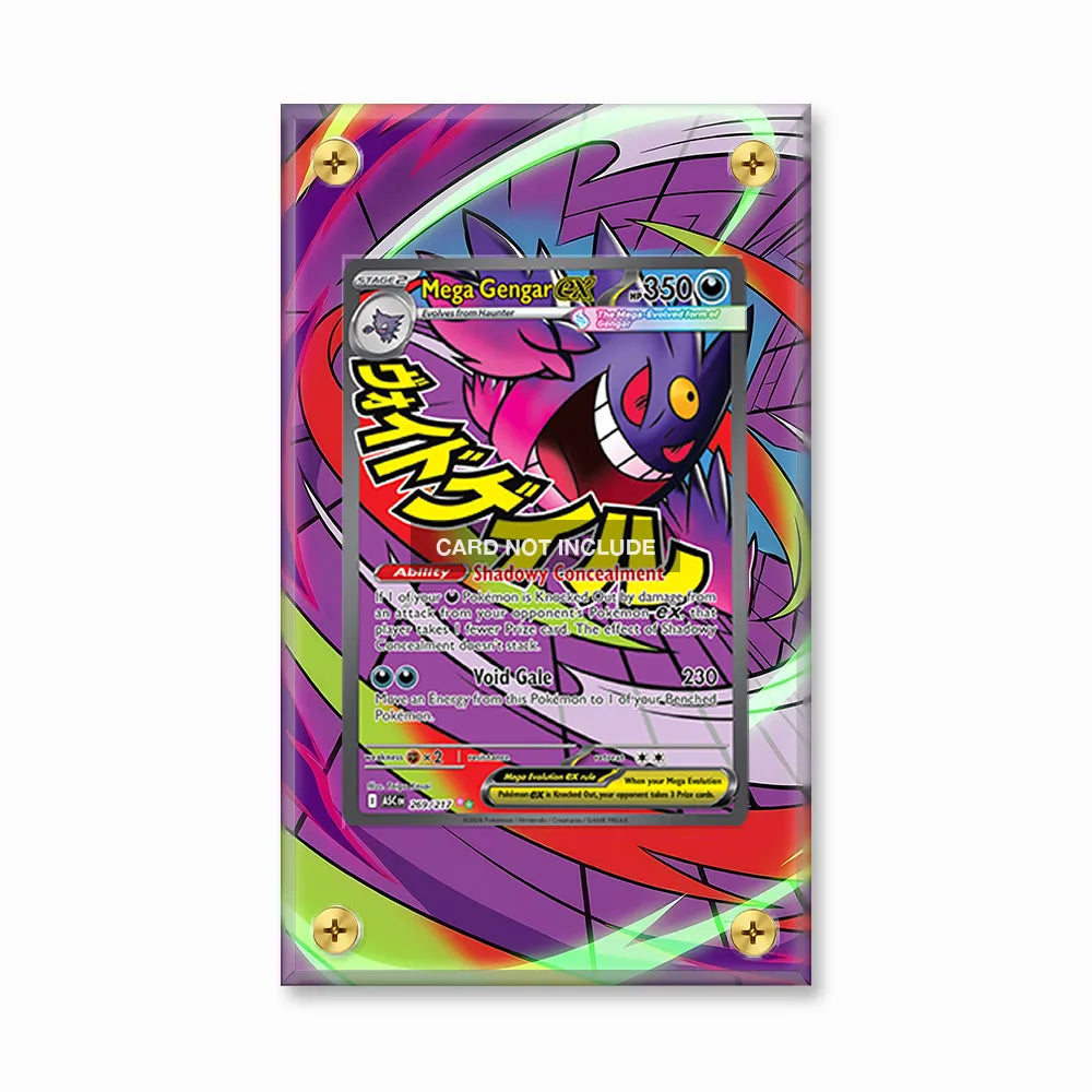 Mega Gengar ex 269-217 Attack Rare Ascended Heroes Extended Art Display Cases - Screws Case - Front View