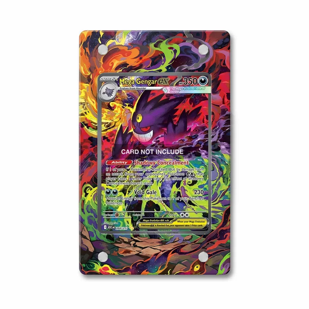 Mega Gengar ex 284-217 SIR SAR Ascended Heroes Extended Art Display Cases - Magnetic Case - Front View