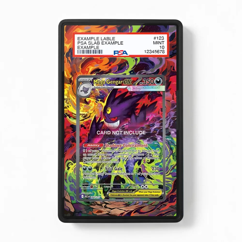 Mega Gengar ex 284-217 SIR SAR Ascended Heroes Extended Art Display Cases - PSA Graded Guard Case - Front View