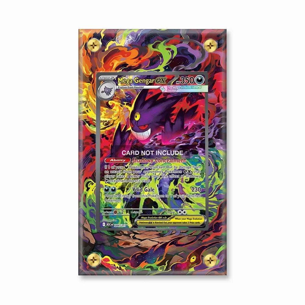 Mega Gengar ex 284-217 SIR SAR Ascended Heroes Extended Art Display Cases - Screws Case - Front View