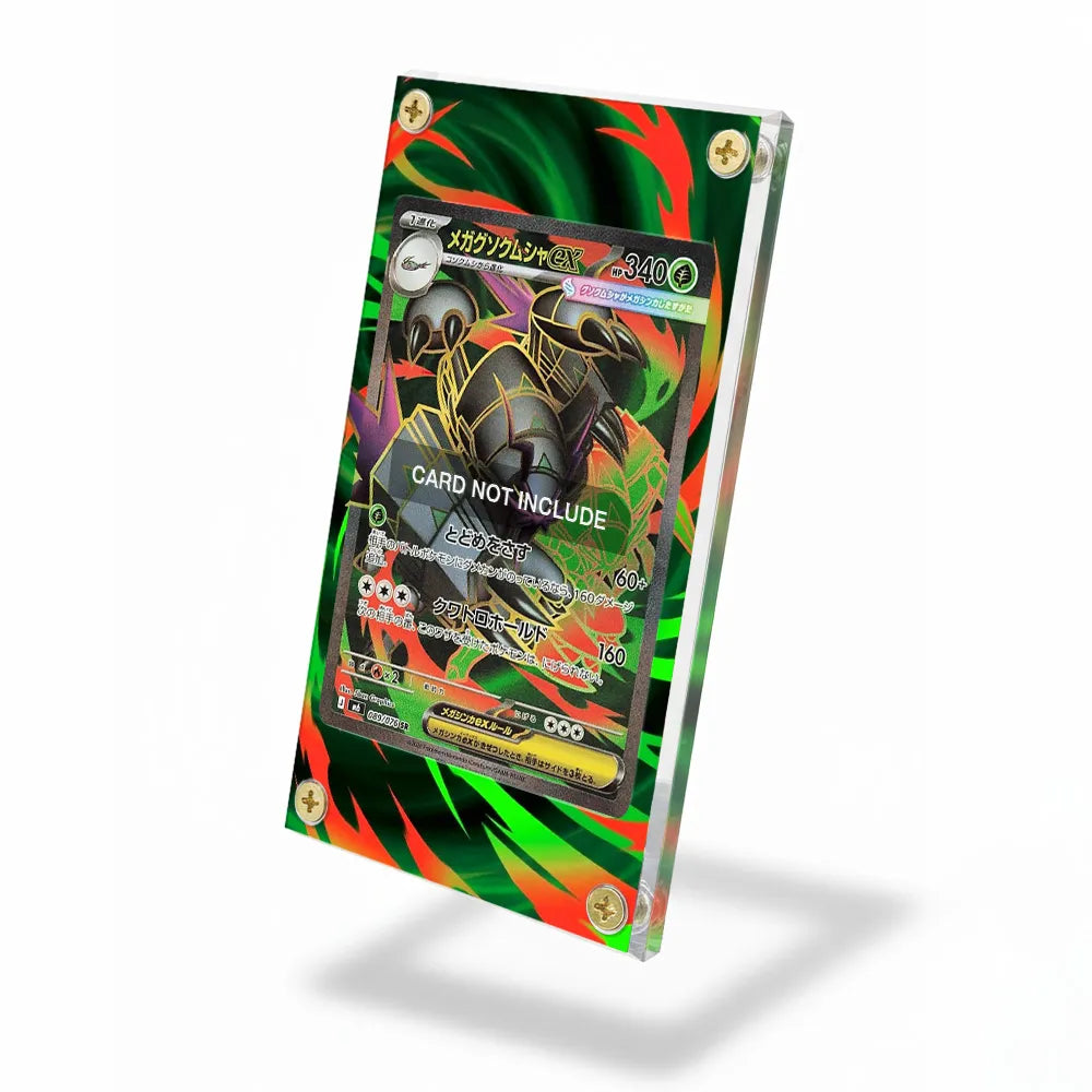 Mega Golisopod ex 089-076 SR Storm Emeralda Delta Reign Pokemon Cards Custom Art Display Cases - Screws Case - Side View