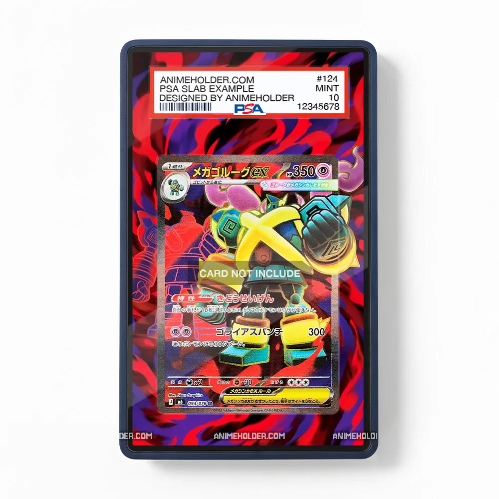 Mega Golurk ex 093-076 SR M6 Delta Reign Extended Art Display Cases - PSA Slab Case - Front View