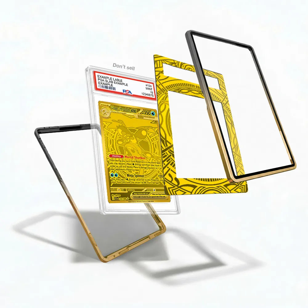 Mega Greninja ex MUR Ninja Spinner Chaos Rising Extended Art Display Cases - PSA Slab Case - Detail View