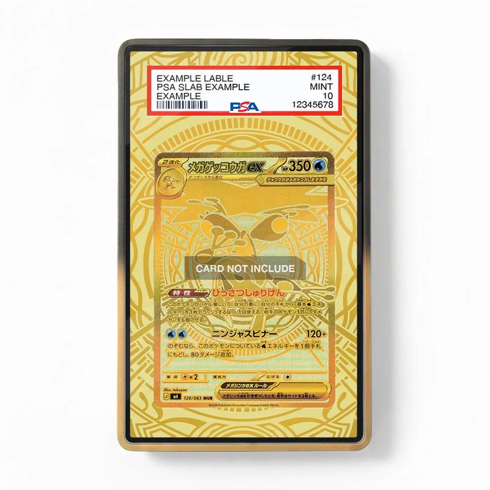 Mega Greninja ex MUR Ninja Spinner Chaos Rising Extended Art Display Cases - PSA Graded Guard Case - Front View