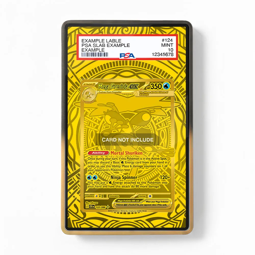 Mega Greninja ex MUR Ninja Spinner Chaos Rising Extended Art Display Cases - PSA Slab Case - Front View