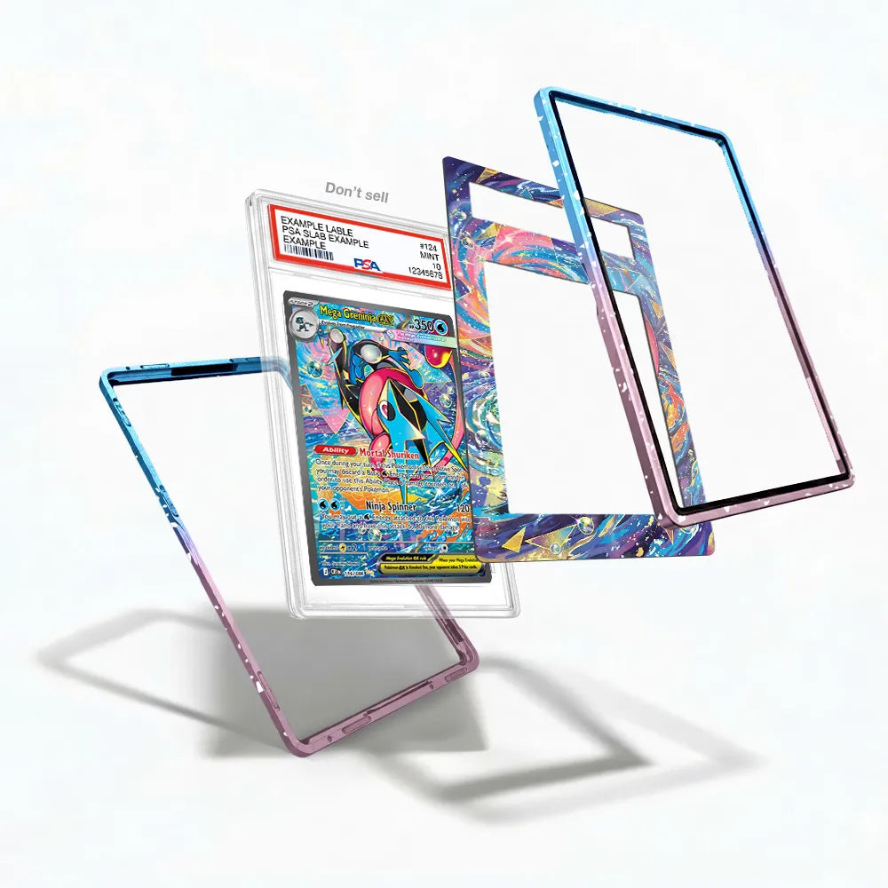 Mega Greninja ex SIR SAR Ninja Spinner Chaos Rising Extended Art Display Cases - PSA Slab Case - Detail View