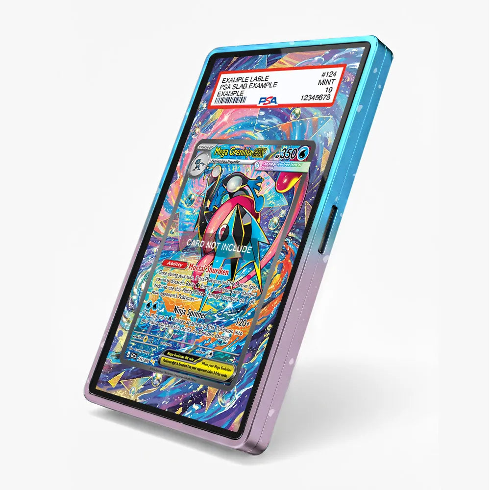 Mega Greninja ex SIR SAR Ninja Spinner Chaos Rising Extended Art Display Cases - PSA Slab Case - Side View