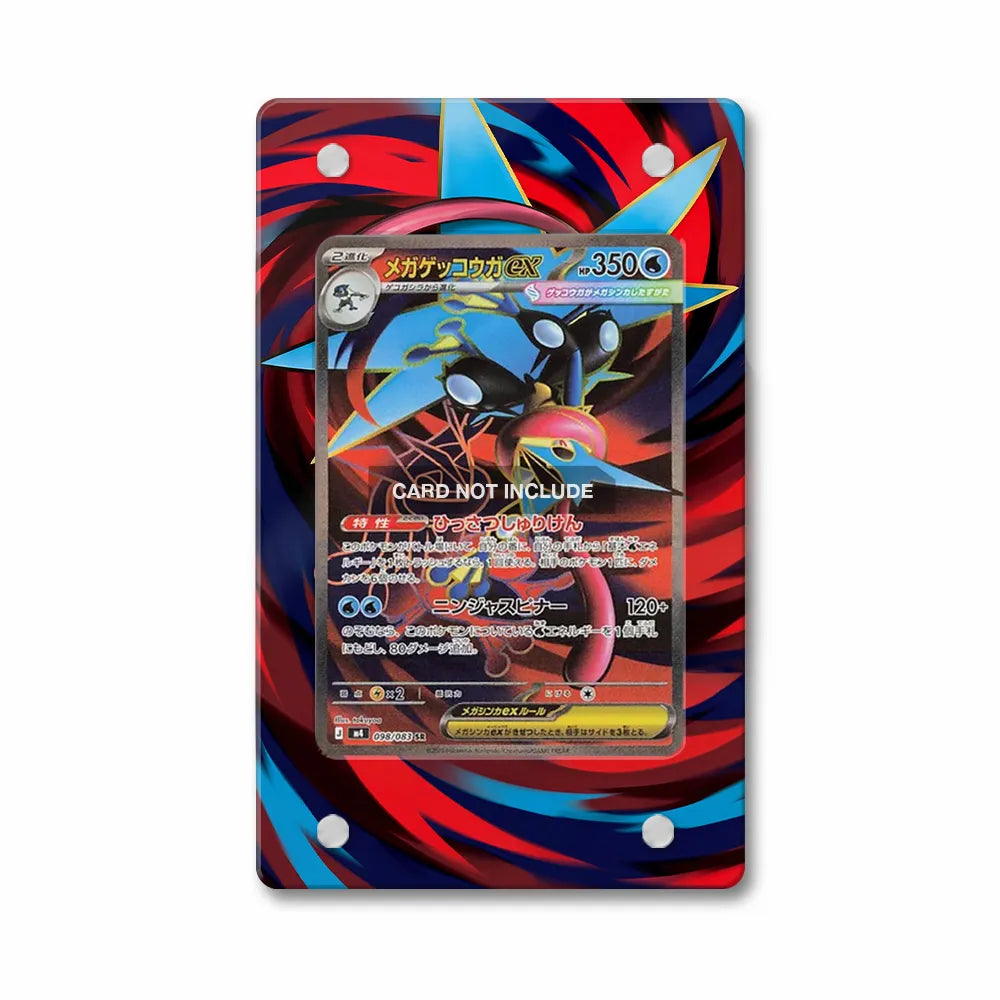 Mega Greninja ex Secret Rare SR Ninja Spinner Chaos Rising Extended Art Display Cases - PSA Graded Guard Case - Front View