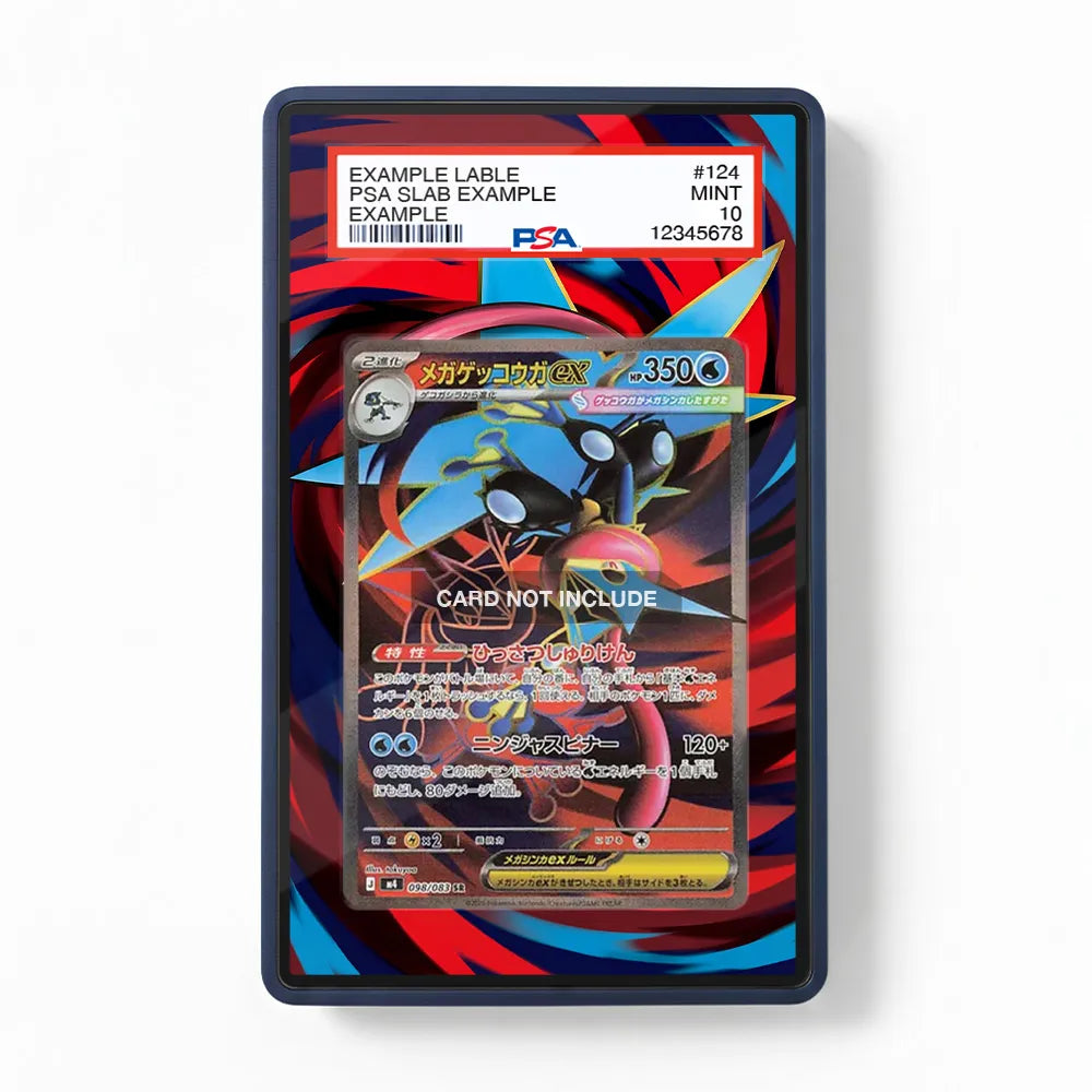 Mega Greninja ex Secret Rare SR Ninja Spinner Chaos Rising Extended Art Display Cases - PSA Graded Guard Case - Front View