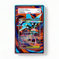 Mega Greninja ex Secret Rare SR Ninja Spinner Chaos Rising Extended Art Display Cases - PSA Slab Case - Front View