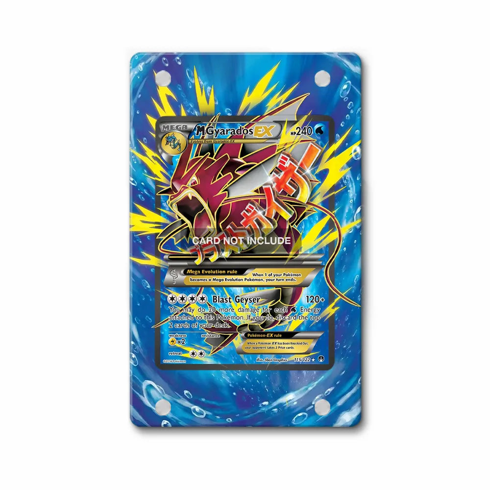 Mega Gyarados EX 115-122 XY Evolutions Pokemon Cards Custom Art Display Cases - Magnetic Case - Front View