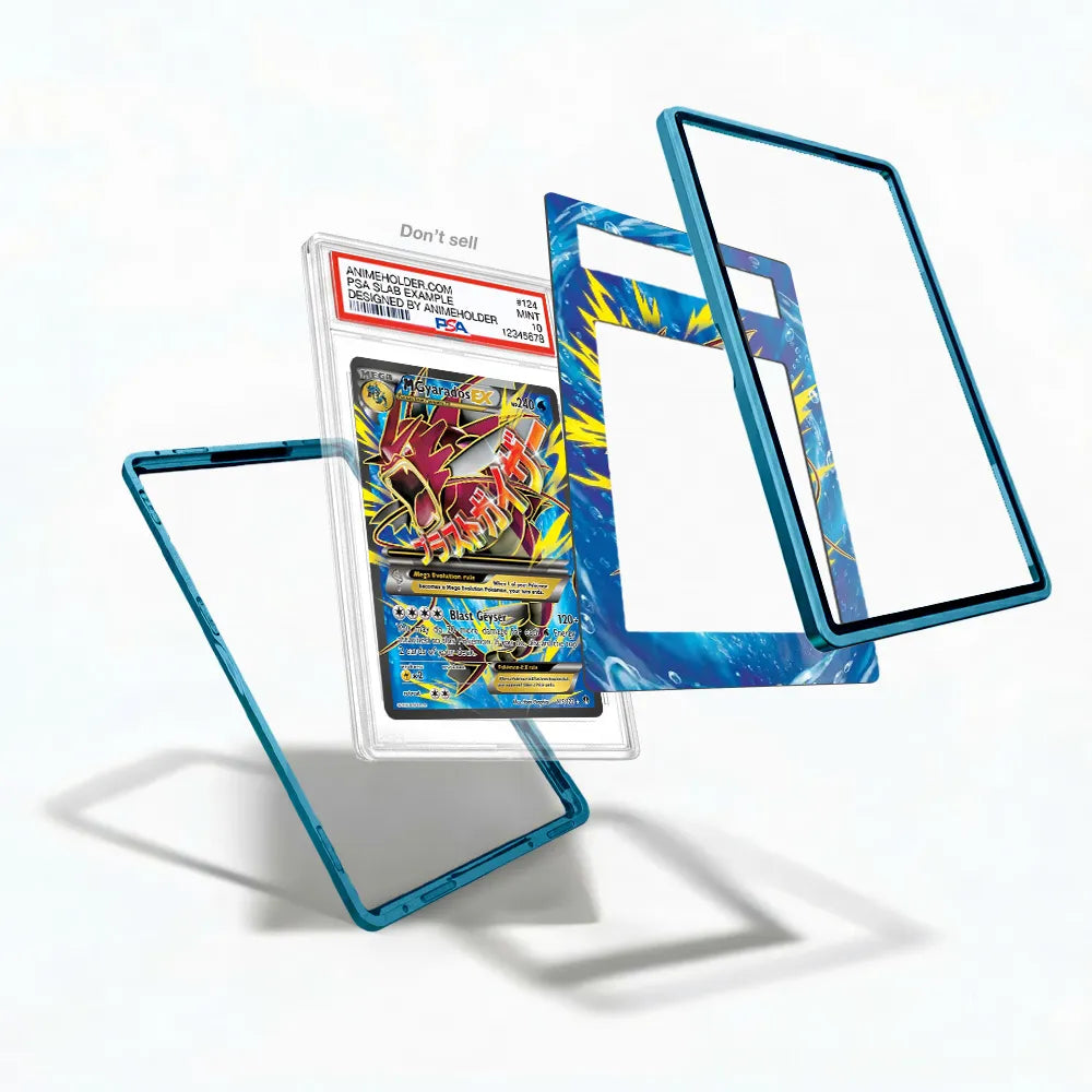 Mega Gyarados EX 115-122 XY Evolutions Pokemon Cards Custom Art Display Cases - PSA Slab Case - Detail View
