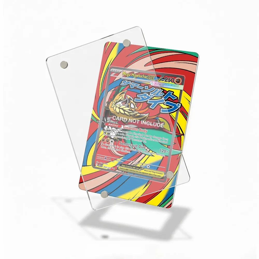 Mega Hawlucha ex 268-217 Special Illustration Rare ASC Extended Art Display Cases - Magnetic Case - Detail View