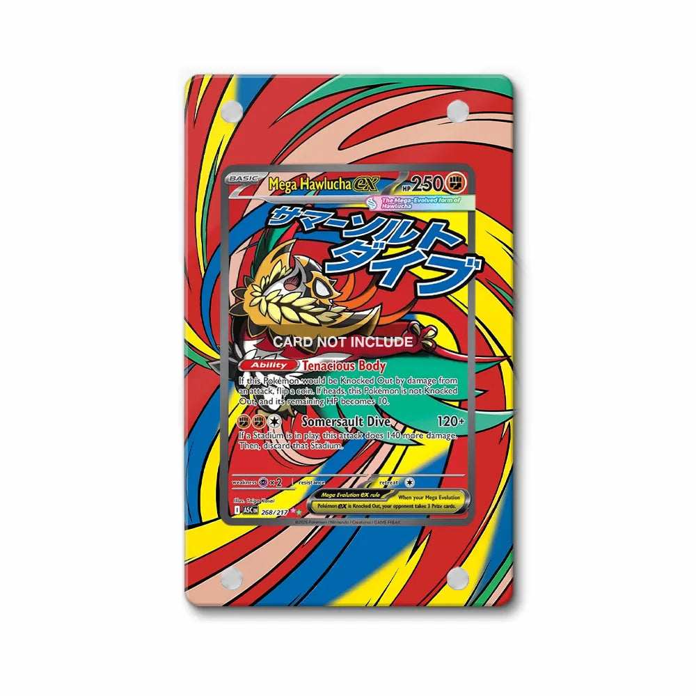Mega Hawlucha ex 268-217 Special Illustration Rare ASC Pokemon Cards Custom Art Display Cases - Magnetic Case - Front View